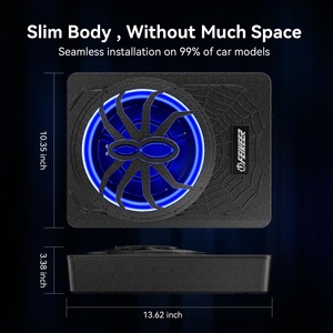 Subwoofer 1200W, subwoofer de voiture fin à installer sous le siège et pack amplificateur avec éclairage d'ambiance - Product Image 2