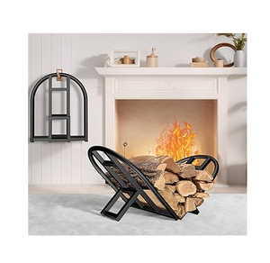Metal Firewood <b>Rack</b> Metal Firewood Holder Fire Wood <b>Log</b> <b>Rack</b> Classic Style Wood Burning Firewood Storage Holder - Product Image 4