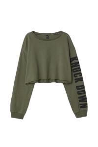 Sudadera térmica de invierno de primera calidad, Top corto ligero de manga larga con cuello redondo y logotipo personalizado para mujer - Product Image 6