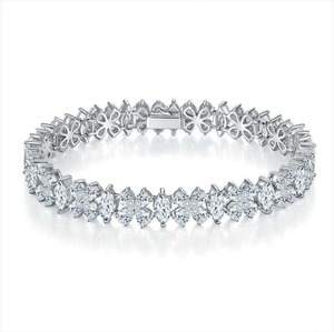 Luxury Moissanite Wrap Bracelet Unisex <b>Men</b> Rhodium Plated Rose Gold 925 Sterling Silver Custom - Product Image 1