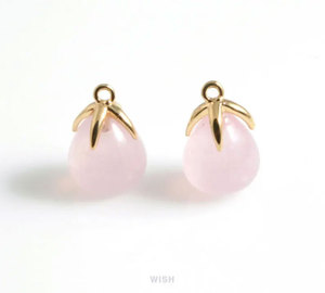 Colgantes de Aleación Chapados en Oro con Dijes de Bola de Cuarzo Rosa para Mujer, Joyería de Regalo - Product Image 3