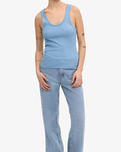 Camisetas sin mangas de encaje para mujer, cuello redondo, ajuste holgado, con botones y cordón, bordado 3D, transpirables, ecológicas, informales, para verano - Product Image 5