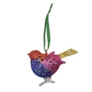 Christmas Hanging Metal Star Ornament <b>Blue</b> <b>Glitter</b> Decoration for Tree Home Party Holiday Decor Gift Piece Hanging Pendant - Product Image 1