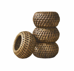 Anillos para Servilletas de Bambú y Ratán Hechos a Mano, Diseño Único para el Hogar, Cocina, Comedor y Cenas - Product Image 5