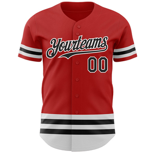 Maillots de baseball personnalisés, tissu 100% polyester de qualité supérieure, sublimation et broderie, logo d'équipe OEM, uniformes sportifs, couleur rouge et blanc - Product Image 2