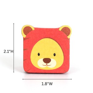 Nouveauté : Poignées de tiroir pour enfants en bois d'acacia multicolore au design contemporain, poignées de meuble et de commode en forme de tête de lion, durables - Product Image 2