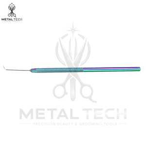 Kit d'outils professionnels pour perruques Lace Frontal : Aiguille de ventilation multicolore arc-en-ciel avec poignée en métal moleté et micro-aiguille en acier - Product Image 2