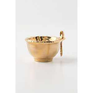 Bol en bois de haute qualité avec couvercle supérieur plaqué or et poli argent, bol de service de luxe pour aliments, articles de cuisine. - Product Image 2