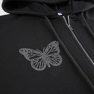 Sudadera con Capucha Unisex con Pedrería, de Alta Calidad, 100% Algodón, Diseño Sólido, Transpirable y Ecológica, Moda de Invierno - Product Image 6
