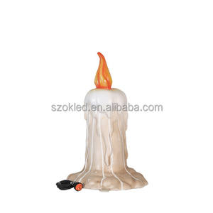 Vela de Halloween, escoba embrujada grande con Pilar, silla de bruja, araña <span class=keywords><strong>reclusa</strong></span>, espantapájaros, foto Op, ratones, artesanías de resina de hombre lobo - Product Image 6