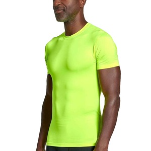 Men's Slim Fit Short Sleeve Quick Dry Solid <b>Neon</b> Green <b>T</b>-<b>Shirt</b> Knitted Polyester O-Neck Casual Sporty Style - Product Image 6