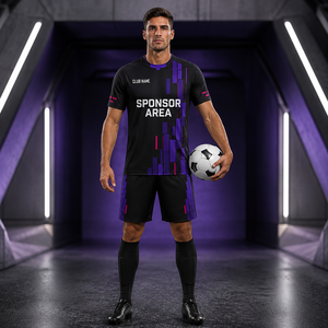 เสื้อฟุตบอลโลโก้สั่งทำ ผ้าโพลีเอสเตอร์ตาข่าย 100% แขนสั้น ระบายอากาศ ซับเหงื่อ ไซส์ใหญ่ ยูนิเซ็กส์ ผู้ใหญ่ รับผลิตแบบ OEM - Product Image 4