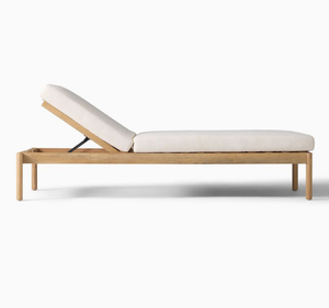 Tumbona Ajustable de Madera de Teca Ecológica para Exteriores con Mesa Lateral, Diseño Tropical, para Resort, Villa, Hotel, Piscina, Patio, de Lujo - Product Image 2