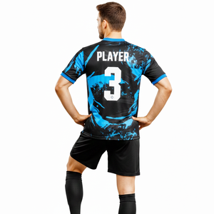 Uniforme de football professionnel pour hommes, qualité supérieure, 100% polyester, respirant, séchage rapide, hiver, nom d'équipe personnalisé, services OEM - Product Image 5