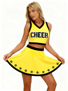 Tenues de cheerleading pour équipes adultes et filles, sans manches, personnalisables, 100 % polyester, pour événements sportifs - Product Image 4