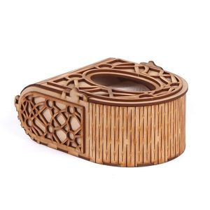 Modern Wooden Laser Cut Handmade Eco-Friendly <b>Tissue</b> & Napkin Holder Decor for Home Party <b>Wedding</b> - Product Image 5