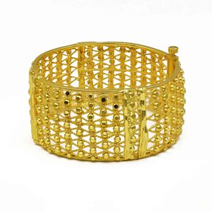 Wholesale Dubai Style Arabic <b>Bridal</b> Kada Jewelry Brass 14K 18K 24K Micron Gold Plated Openable Fashion Kada Bangles Oro Joyeria - Product Image 4