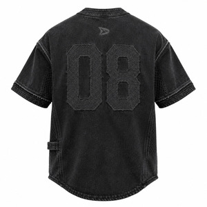 Maillot de baseball personnalisé avec logo OEM, séchage rapide, antibactérien, gaufré, pour softball, entièrement boutonné, 100 % polyester, vierge - Product Image 2