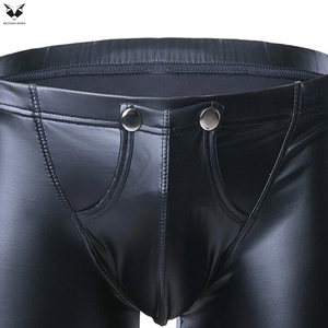 Slim Fit <b>Men</b> Faux Leather Cheeky Buckled Boxer Shorts <b>Trunks</b> Lingerie Underwear Clubwear Premium Quality Fashion Raccoon Sports - Product Image 6
