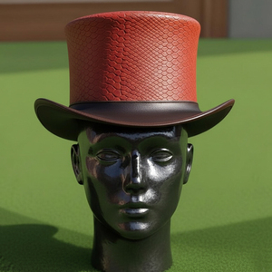 Premium quality custom Handmade Leather <b>animal</b> Pattern design print Top Hat <b>Steampunk</b> Gothic Cosplay - Product Image 4