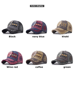 Gorra de Béisbol Vintage de 6 Paneles, Bordada, de Mezclilla, Ajustable, Unisex, para Adultos, 54-60 cm - Product Image 4
