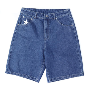 Manufactory Cotton Embroidery <b>Men</b> Denim Shorts Custom logo Washed Printing <b>Jean</b> Shorts Casual Straight Loose Jorts for <b>Men</b> - Product Image 6