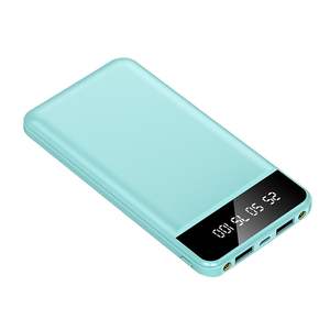 Batterie externe portable ultra-mince 10000 mAh avec 2 ports de sortie USB, lampe torche LED et câble de charge par Com - Product Image 5