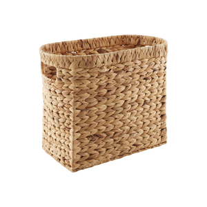 Paniers de rangement en jacinthe d'eau écologiques de haute qualité avec poignées pour vêtements, style rustique, multi-usages, chambre à coucher, salon - Product Image 1