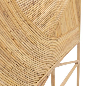 Classic French Rattan <b>Headboard</b> Wicker <b>Headboard</b> Panel Handcrafted Cane Bed Frame for Contemporary Bedroom Design - Product Image 3