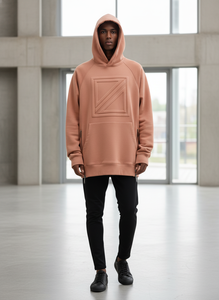 Manufacturer Custom Puff Print Hoodie Unisex 500GSM Drop Shoulder Oversized Heavyweight Terry French Cotton Pullover Sweatshirt - Product Image 5