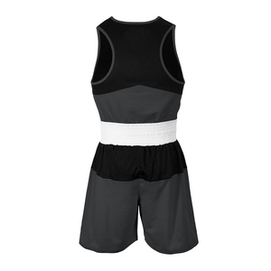 Combinaison de lutte pour hommes à blocs de couleur, coupe athlétique, en polyester anti-humidité, vêtements de sport personnalisés, uniformes de boxe sur mesure - Product Image 2