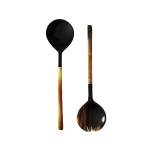 Juego de 2 Servidores de Ensalada Recubiertos de Resina, Ecológicos, Aptos para Lavavajillas, Utensilios de Cocina, Color Personalizado, Diseño Moderno, 11 Pulgadas - Product Image 1