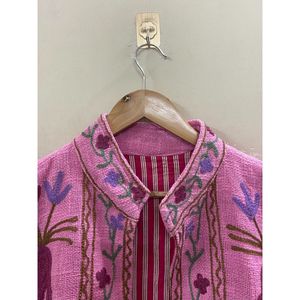 Chaqueta Corta Bohemia de Algodón Suzani con Bordado TNT, Diseño Floral, Resistente al Viento y Transpirable, Regalo para Ella/Mamá - Product Image 3