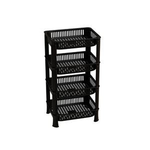 4-Tier Multipurpose <b>Vegetable</b> & Fruit Storage Rack for Kitchen | Stackable Space-Saving Organizer <b>Basket</b> <b>Stand</b> - Product Image 1