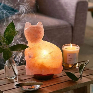 Lámpara de Sal del Himalaya de Último Diseño, Forma de Roca Natural, Luz Relajante, Decoración - Product Image 4