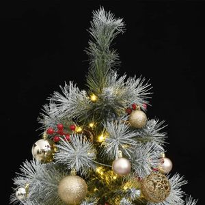 Sapin de Noël Artificiel Articulé avec 150 LED et Ensemble de Boules, 120 cm, Éclairage Festif pour Décorations de Fêtes - Product Image 2