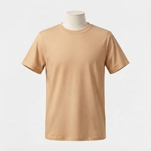 เสื้อยืดคอกลมผ้าฝ้ายสำหรับผู้ชาย สวมใส่ได้ทุกวัน แบบเรียบง่าย แขนสั้น รับสกรีนโลโก้ ขายส่งจากโรงงานผลิตเสื้อผ้า - Product Image 3