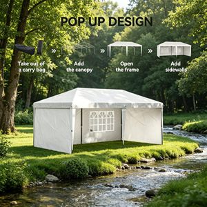 Pop up Party <b>Tent</b> with 4 Sidewalls Convenient <b>Canopy</b> for Outdoor Events - Product Image 5