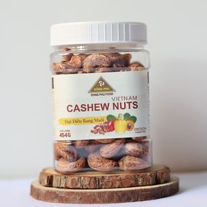 Special Wholesale Offer Dong Phu Organic Premium Unshelled W180 Vietnam Roasted Buttery Salty Cashew Kernels 500g <b>Square</b> Jar - Product Image 4