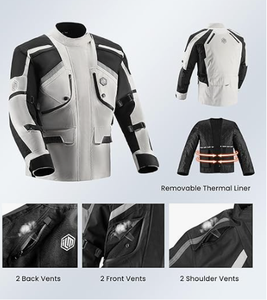 Blouson de moto unisexe d'aventure, blindé, respirant, imperméable, % polyester, ignifuge, toutes saisons, pour touring et motocross - Product Image 6