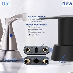 Matt Black & Brushed Nickel 2 Handles RV Bathroom Faucet Centerset for 3-Hole Premium Parts & Accessories - Product Image 5