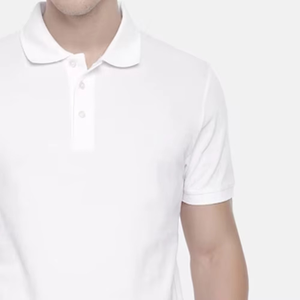 Polo T-shirts décontractés personnalisés pour hommes, haute qualité, été, rose teint, manches noires, vente en gros - Product Image 2