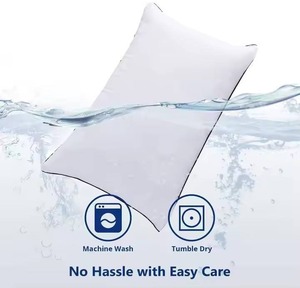 Wholesale High Quality Modern Anti-Bacteria Flame Retardant Hypoallergenic Solid Neck <b>Bed</b> <b>Pillows</b> 100% Cotton Filling White - Product Image 2