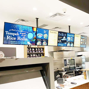 Caja de luz rectangular de publicidad LED ultrafina OEM ODM, marco de póster de vidrio templado, instalación colgante personalizada decorativa - Product Image 3