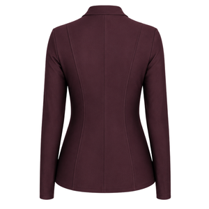 <b>Burgundy</b> Equestrian <b>Jacket</b> for <b>Women</b> Slim Fit Riding Blazer Professional Horse Riding Competition Coat Custom Wholesale Apparel - Product Image 2