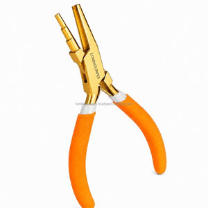 Alicates de conformado de 3 pasos con punta redonda y cóncava de 5.5 pulgadas para doblar alambre y hacer bucles, mango de vinilo, acero inoxidable - Product Image 6