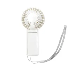 Ventilateur portable blanc avec cordon, commande par bouton, moteur DC, alimentation par batterie - Product Image 5