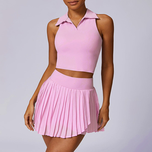 Women’s Pickleball Outfit Racerback Tank <b>Top</b> and Shorts Set Breathable Athletic Wear Pickleball Clothing Set for Women Racerback - Product Image 4