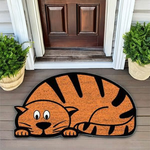 Kitten Themed Decorative Floor Mats for Home Cute <b>Cat</b> Design Coir Mats Non Slip Printed <b>Doormats</b> for Pet Lovers #catshapedmats - Product Image 1