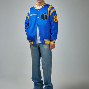 Chaqueta Varsity Letterman de Alta Calidad, Cuerpo de Lana, Mangas de Cuero Genuino, para Invierno, Personalizable, Elegante y Moderna para Hombre - Product Image 5